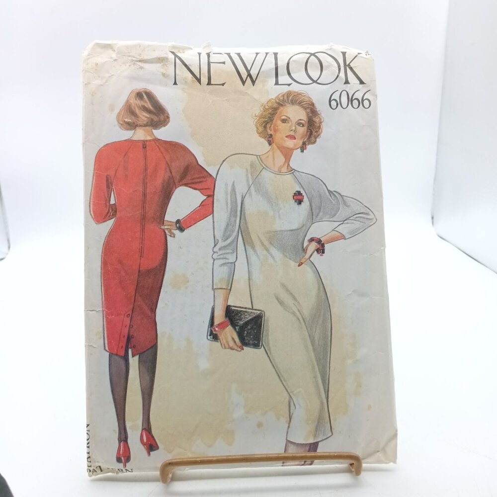 Vintage New Look 6066 Sewing Pattern For Womens Dress Size 8-18